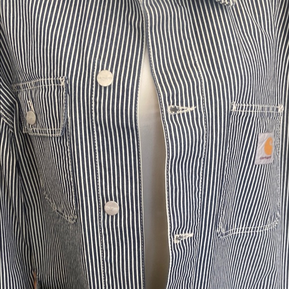 Carhartt Black and White Lightweight Shirt Jacket Oversized Fit - Picture 2 of 4